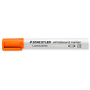 Staedtler Lumocolor 351 Rotulador para Pizarra Blanca - Punta Redonda - Trazo 2mm - Capuchon con Clip - Color Naranja (10 unidades)