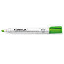 Staedtler Lumocolor 351 Rotulador para Pizarra - Punta Redonda - Trazo 2mm - Capuchon con Clip - Color Verde Lima (10 unidades)