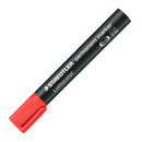 Staedtler Lumocolor 352 Rotulador Permanente - Punta Redonda - Trazo 2mm Aprox - Capuchon con Clip - Secado Rapido - Color Rojo (10 unidades)