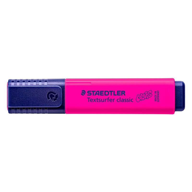 Staedtler Textsurfer Classic 364 Marcador Fluorescente - Punta Biselada 1 - 5mm Aprox - Secado Rapido - Color Magenta (10 unidades)