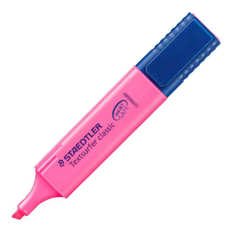 Staedtler Textsurfer Classic 364 Marcador Fluorescente - Punta Biselada - Trazo entre 1 - 5mm - Tinta con Base de Agua - Color Rosa (10 unidades)