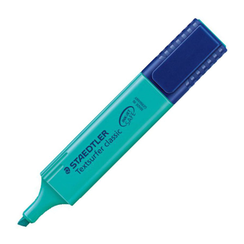 Staedtler Textsurfer Classic 364 Marcador Fluorescente - Punta Biselada - Trazo entre 1 - 5mm - Tinta con Base de Agua - Color Turquesa (10 unidades)