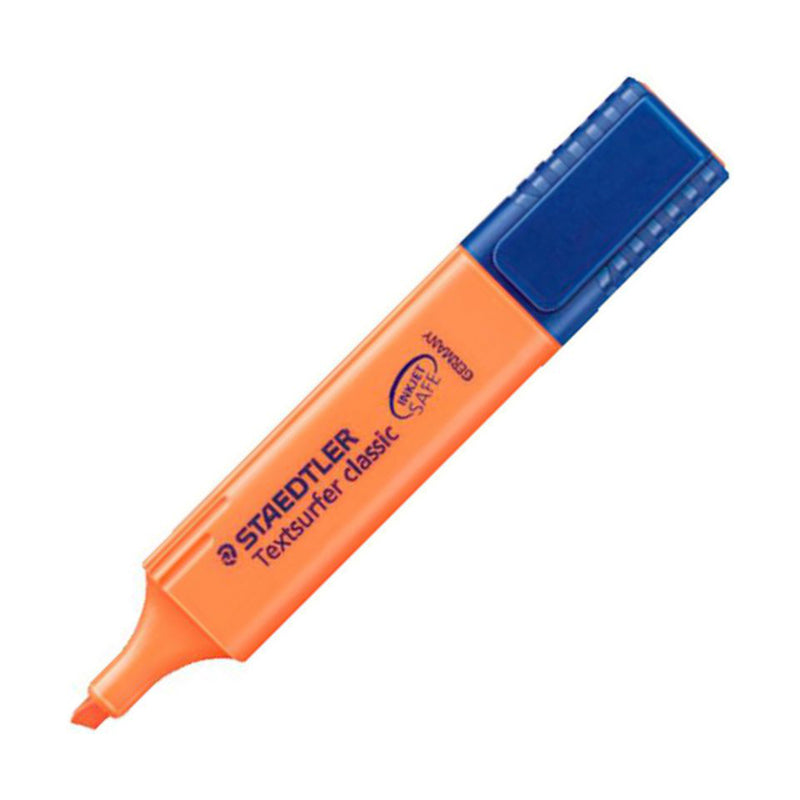 Staedtler Textsurfer Classic 364 Marcador Fluorescente - Punta Biselada - Trazo entre 1 - 5mm - Tinta con Base de Agua - Color Naranja (10 unidades)