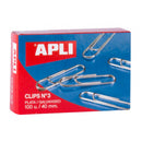 Apli Pack de 100 Clips Galvanizados nº3 40 mm