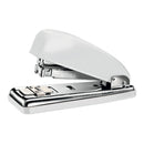 Petrus 226 Grapadora Metalica - Hasta 30 Hojas - Grapado Cerrado, Abierto y Clavado - Color Blanco Metalizado