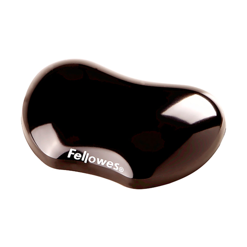 Fellowes Crystal Reposamuñecas Flexible de Gel - Resistente a las Manchas - Color Negro