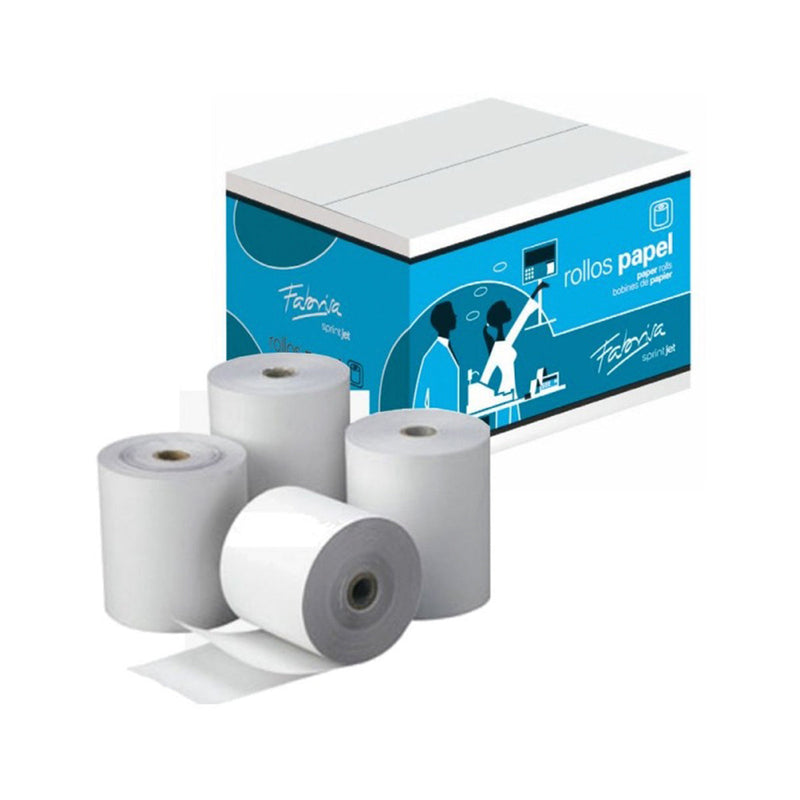 Fabrisa Rollo de Papel Autocopiativo - Medidas 57x65x12mm (10 unidades)