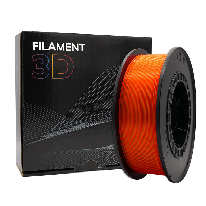 Filamento 3D PLA - Diametro 1.75mm - Bobina 1kg - Color Naranja Fluorescente