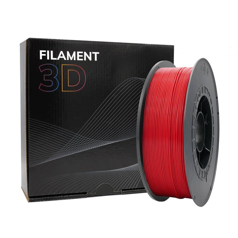 Filamento 3D PLA - Diametro 1.75mm - Bobina 1kg - Color Rojo