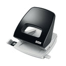 Petrus 85 Taladro Perforador - Hasta 25 Hojas - Marcas de Formato - Facil Vaciado - Punzones 5.5mm - Color Negro