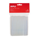 Apli Pack de 25 Barras Termofusibles Ø7.5mmx10cm - Precision y Limpieza en tus Trabajos - No Gotea - Compatible con Pistolas Ø7.5mm