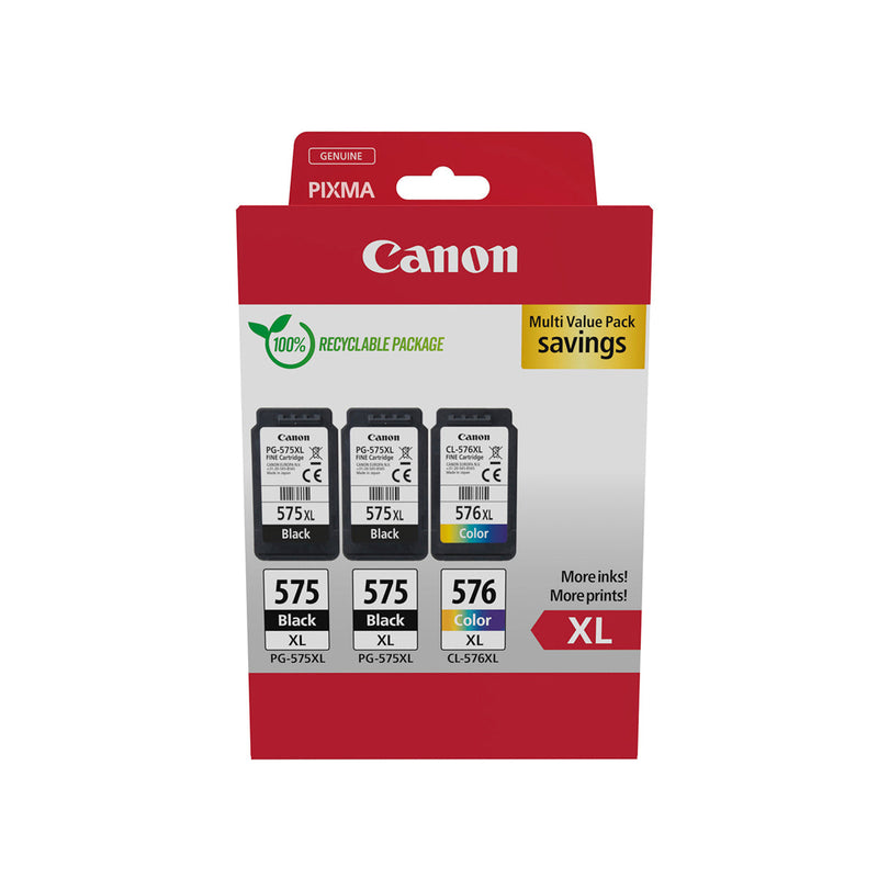 Canon PG575XL/CL576XL Multipack de 3 Cartuchos de Tinta Originales - 5437C004