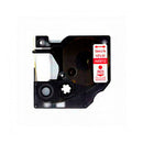 Dymo D1 45012 Cinta de Etiquetas Generica para Rotuladora - Texto rojo sobre fondo transparente - Ancho 12mm x 7 metros - Reemplaza S0720520
