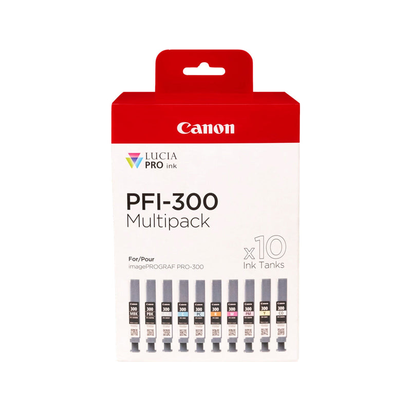 Canon PFI300 Pack de 10 Cartuchos de Tinta Originales - 4192C008