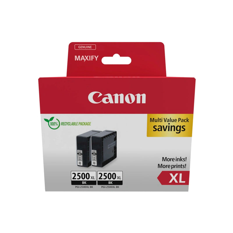 Canon PGI-2500XL Multipack de 2 Cartuchos de Tinta Originales Negro - 9254B011